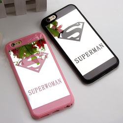 Gold Mirror Finish Superman/Woman iphone Case