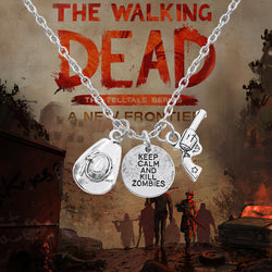 TWD - Rick's Gun & Hat Pendant Necklace